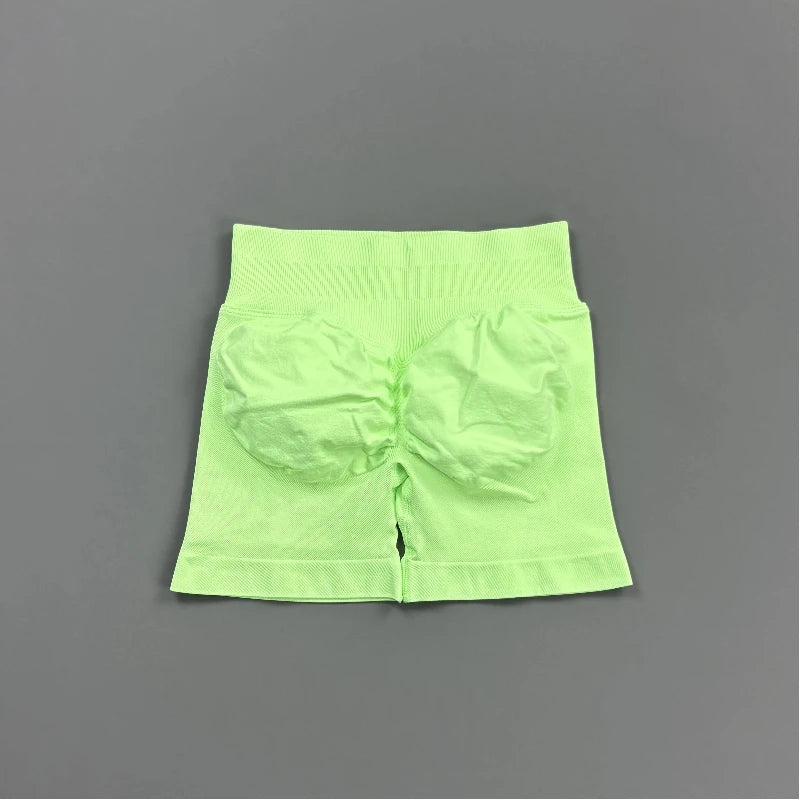 HISTELLO Impact Shorts 4.5" Women Fitness Sports Biker Shorts Low Waist Gym Short Workout Scrunch Butt Yoga Seamless Leggings