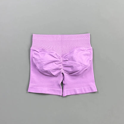 HISTELLO Impact Shorts 4.5" Women Fitness Sports Biker Shorts Low Waist Gym Short Workout Scrunch Butt Yoga Seamless Leggings
