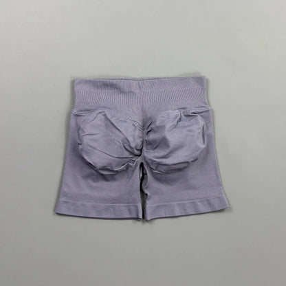 HISTELLO Impact Shorts 4.5" Women Fitness Sports Biker Shorts Low Waist Gym Short Workout Scrunch Butt Yoga Seamless Leggings